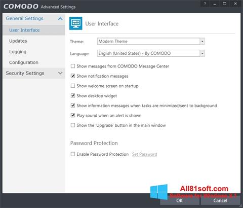 Screenshot Comodo Internet Security para Windows 8.1