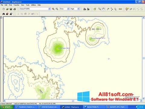 Screenshot MapSource para Windows 8.1