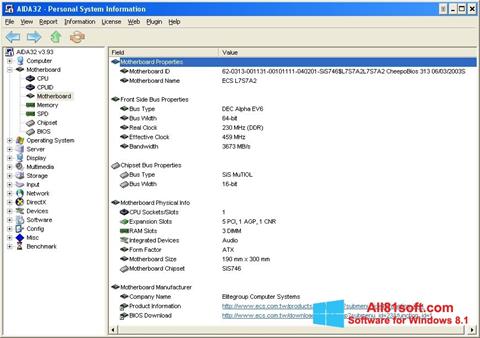 Screenshot AIDA32 para Windows 8.1
