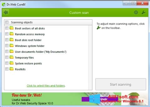 Screenshot Dr.Web CureIt para Windows 8.1