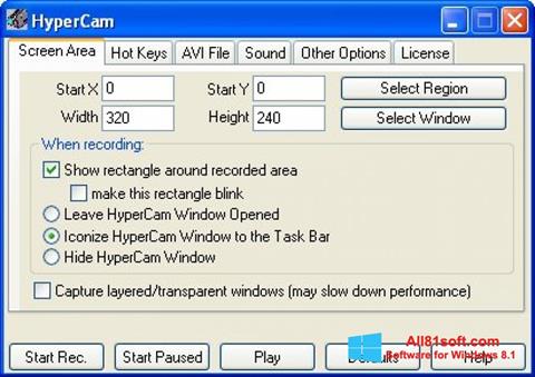 Screenshot HyperCam para Windows 8.1