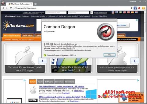 Screenshot Comodo Dragon para Windows 8.1