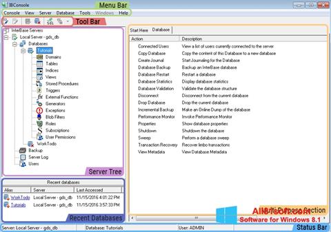 Screenshot InterBase para Windows 8.1