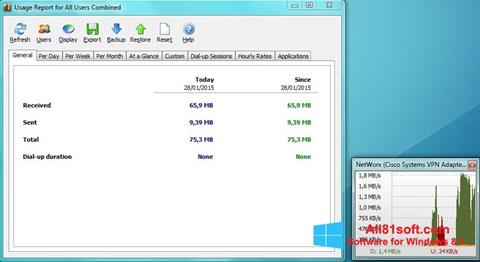 Screenshot NetWorx para Windows 8.1