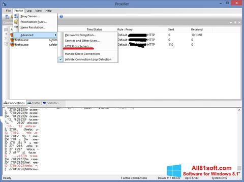 Screenshot Proxifier para Windows 8.1