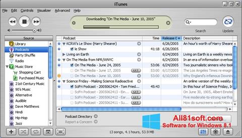 Screenshot iTunes para Windows 8.1