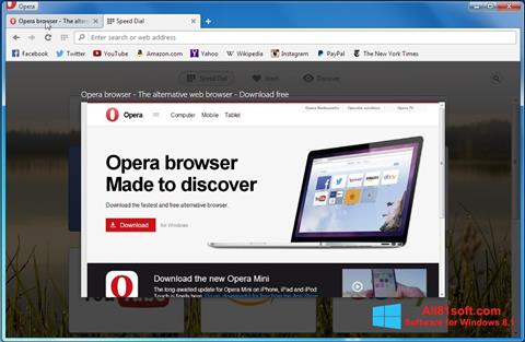 Screenshot Opera Developer para Windows 8.1