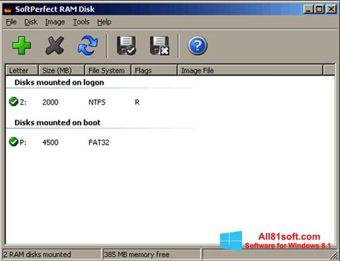 Screenshot SoftPerfect RAM Disk para Windows 8.1