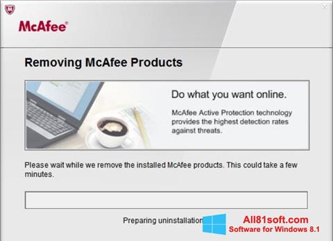 Screenshot McAfee Consumer Product Removal Tool para Windows 8.1