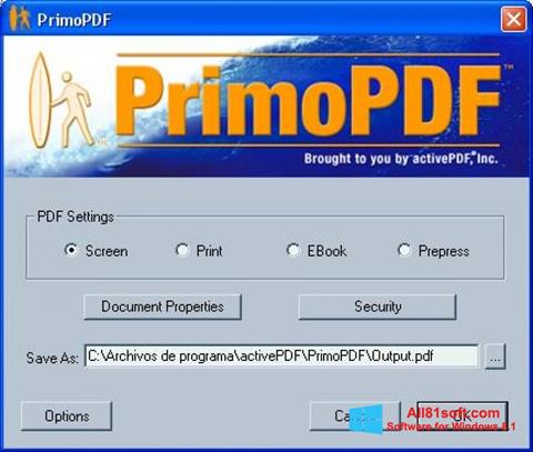 Screenshot PrimoPDF para Windows 8.1