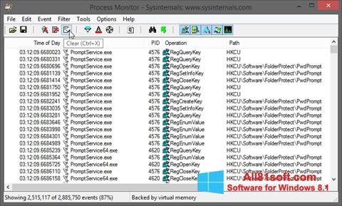 Screenshot Process Monitor para Windows 8.1