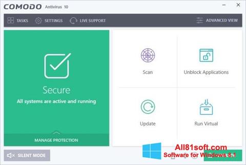 Screenshot Comodo Antivirus para Windows 8.1