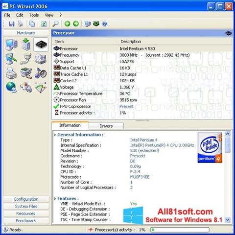 Screenshot PC Wizard para Windows 8.1