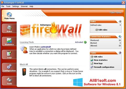 Screenshot Ashampoo Firewall para Windows 8.1