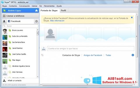 Screenshot Skype Beta para Windows 8.1