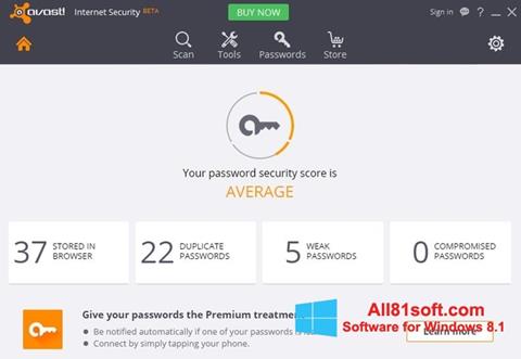 Screenshot Avast Internet Security para Windows 8.1