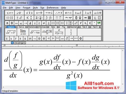 Screenshot MathType para Windows 8.1