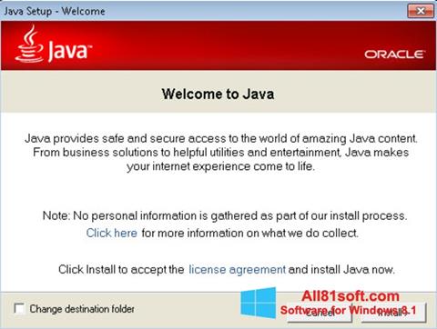 Screenshot Java Runtime Environment para Windows 8.1