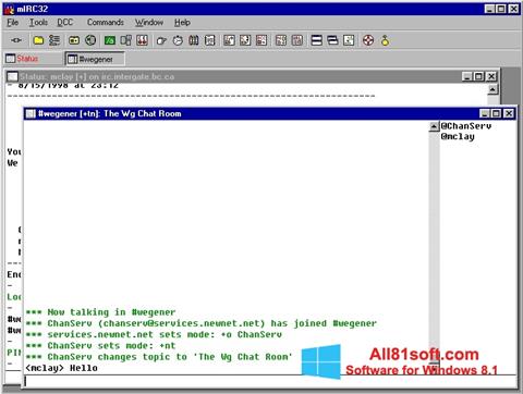Screenshot mIRC para Windows 8.1