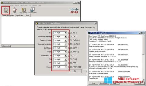 Screenshot Cisco VPN Client para Windows 8.1