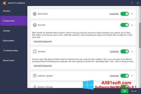 Screenshot Avast! Pro Antivirus para Windows 8.1