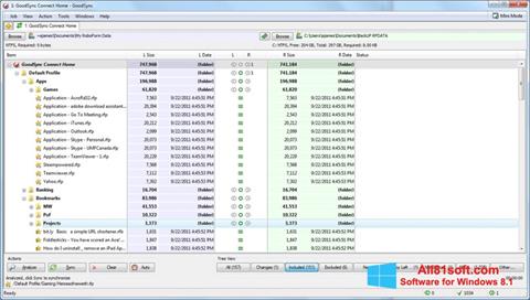 Screenshot GoodSync para Windows 8.1