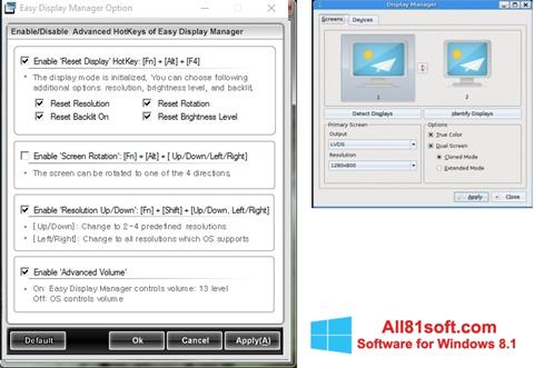 Screenshot Easy Display Manager para Windows 8.1