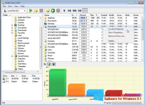 Screenshot Folder Size para Windows 8.1