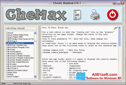 Screenshot CheMax para Windows 8.1