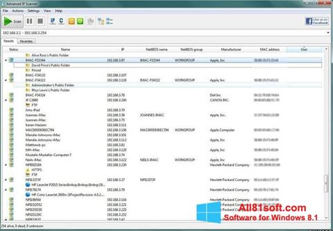Screenshot Advanced IP Scanner para Windows 8.1