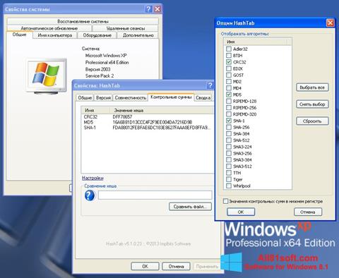 Screenshot HashTab para Windows 8.1